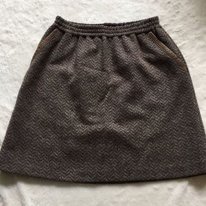 Brown J. Crew miniskirt
